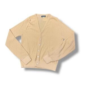 Jockey Men's Tan and Cream Cardigan